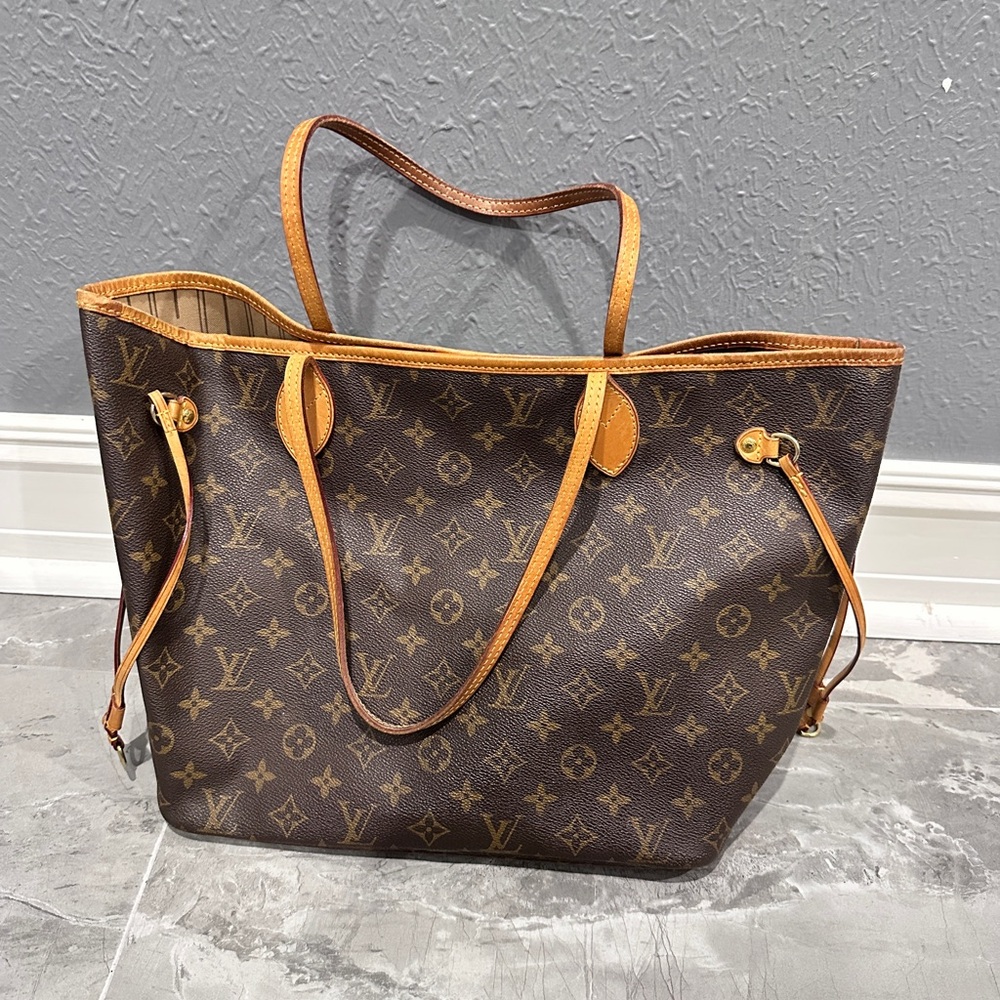 Louis Vuitton Brown and Tan Monogram Tote - Picture 2 of 3